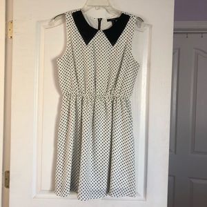Forever 21 White and Black Polka Dot Dress
